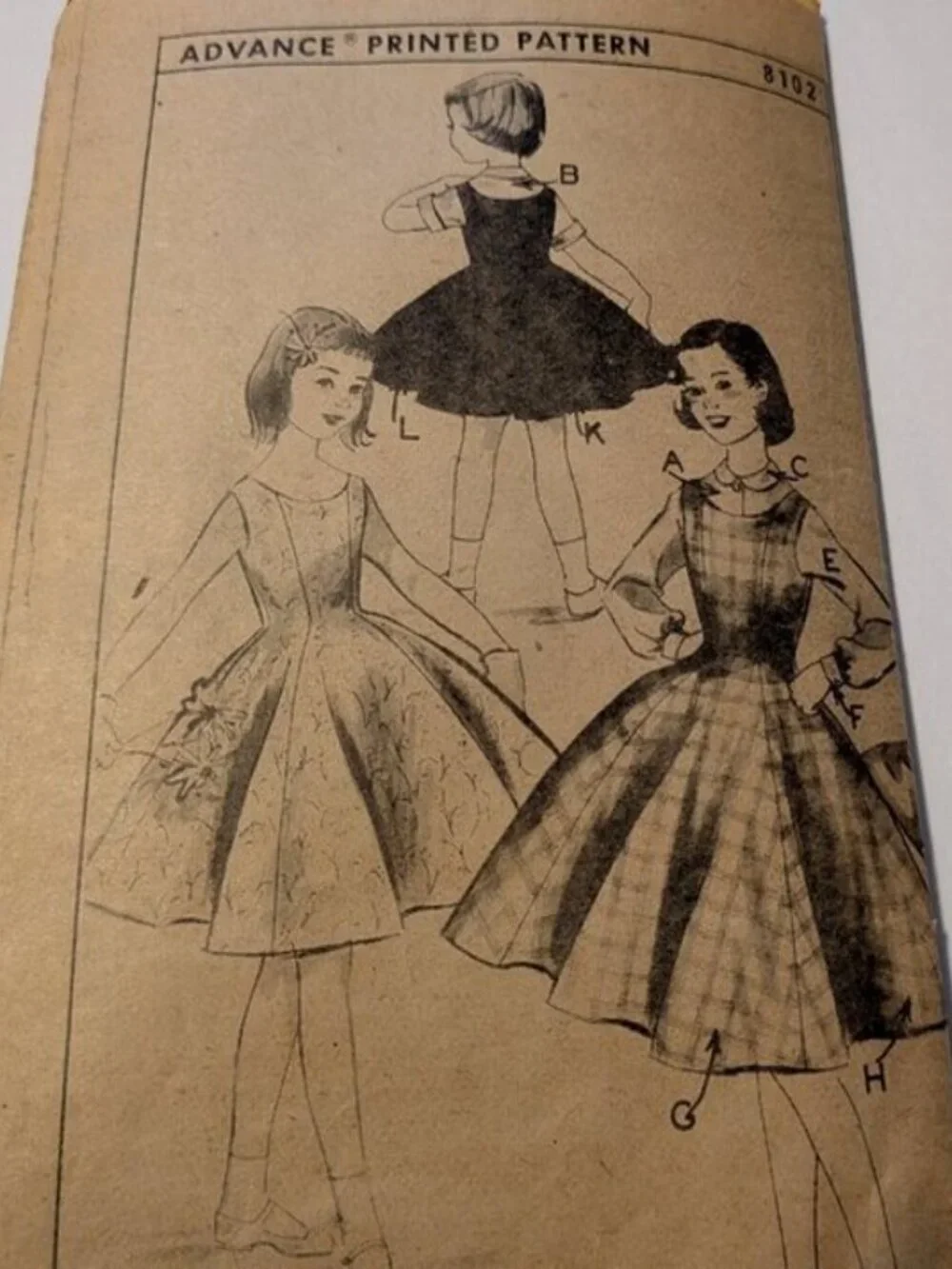 Advance 8102 dress & shirt sewing pattern